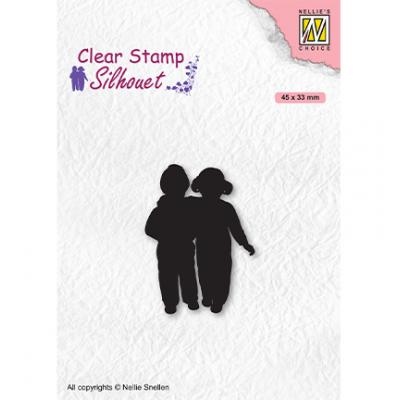 Nellie's Choice Clear Stamp - Silhouettes Close Friends